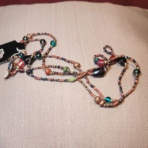 New Multi-Colored Beaded Necklace, NWT
